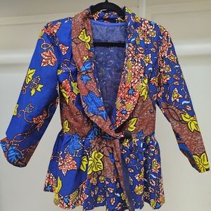 Vibrant Floral Patterned Blazer